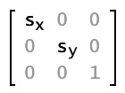 Matrixschreibweise von scale-Methodenparametern